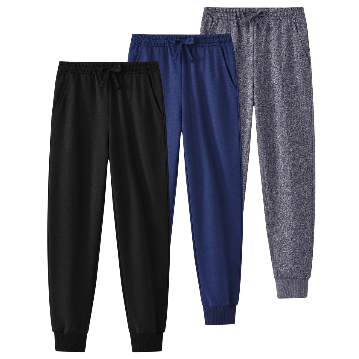 Boy's & Girls Pajamas Pants Set Kids' Athletic Jogger Pants with Drawstring and Side Pockets for Age 6-16Y