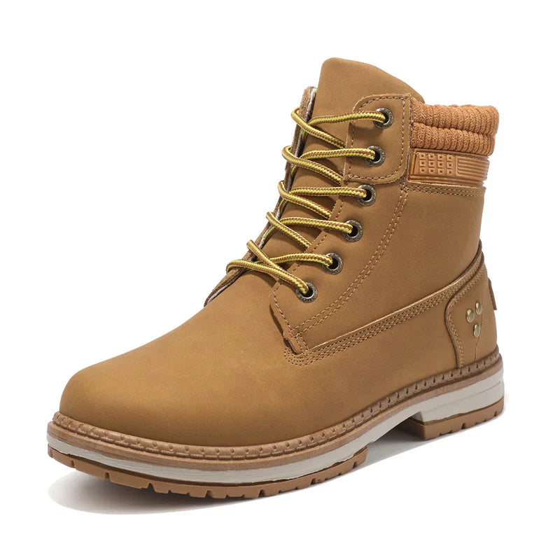 Trendy Women's Boots 2024 Autumn and Winter New Korean Edition Solid Color Outdoor Thick Bottom Versatile Women's Single Boots