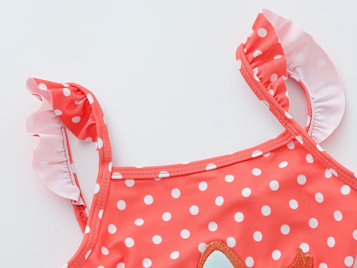 Honeyzone Children's Swimwear Little Girl Bikini Owl Print Swimsuit Stitch Kids' Clothing Girls' Summer Fashionable Suit 1-8Year