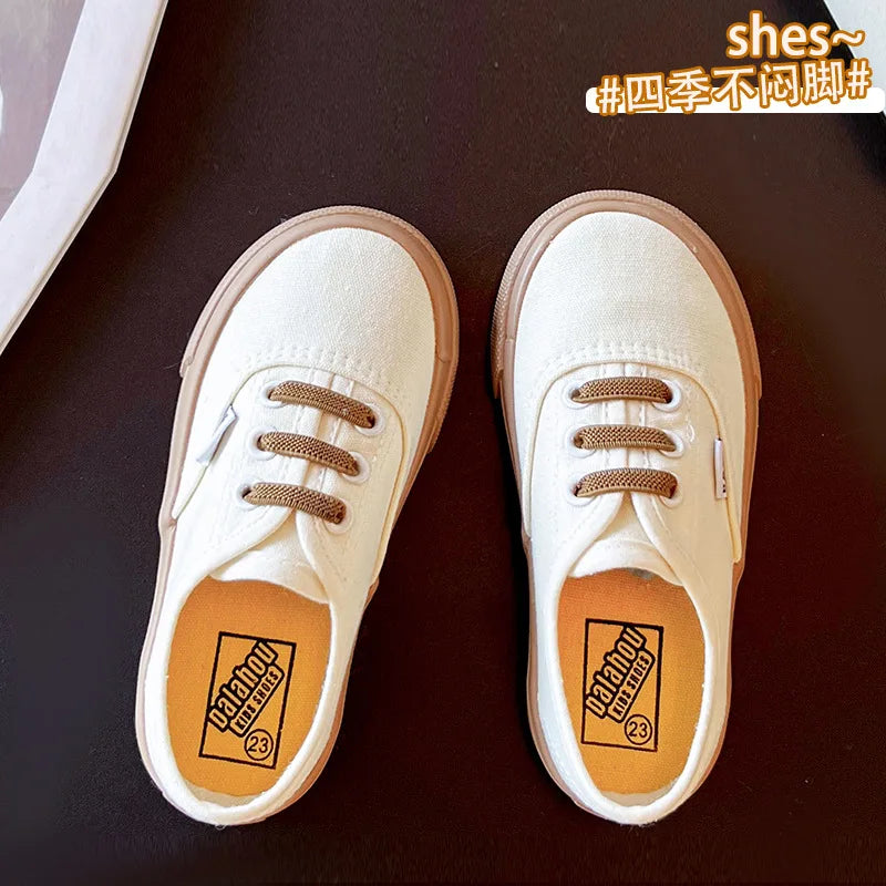 Kid Sneakers 2025 Summer New Kids Canvas Shoe Small Medium Large Kid Shoe Allmatch Women Sneaker Boy Shoes Parent-child Shoes