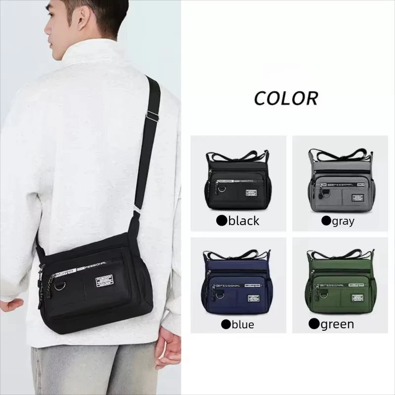 Men Crossbody Bag Single Shoulder Bags Big Capacity Commuter Storage Bag Fashion Multi-Pockets Business Travel Crossbody Bags
