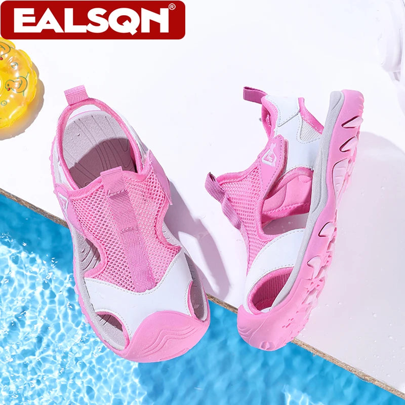 Kids Beach Water Sandals for Boys New Summer Girls Casual Shoes Closed Toe Anti-Collision Children Walking Sandials