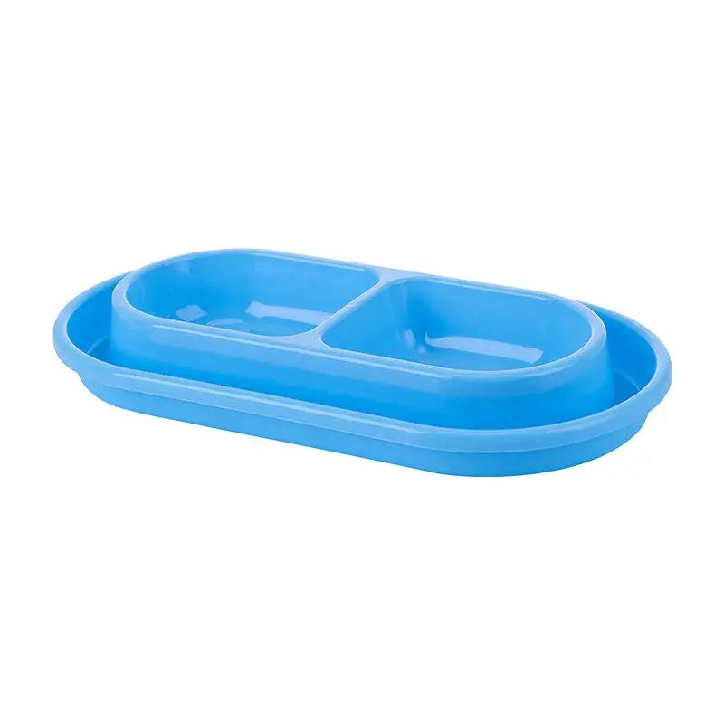 【E】Pet Feeding Double Bowls Plastic Anti Ants Food Water Feeder Dogs Cats Puppy Automatic Dog Feeder Dispenser Pet Supplies