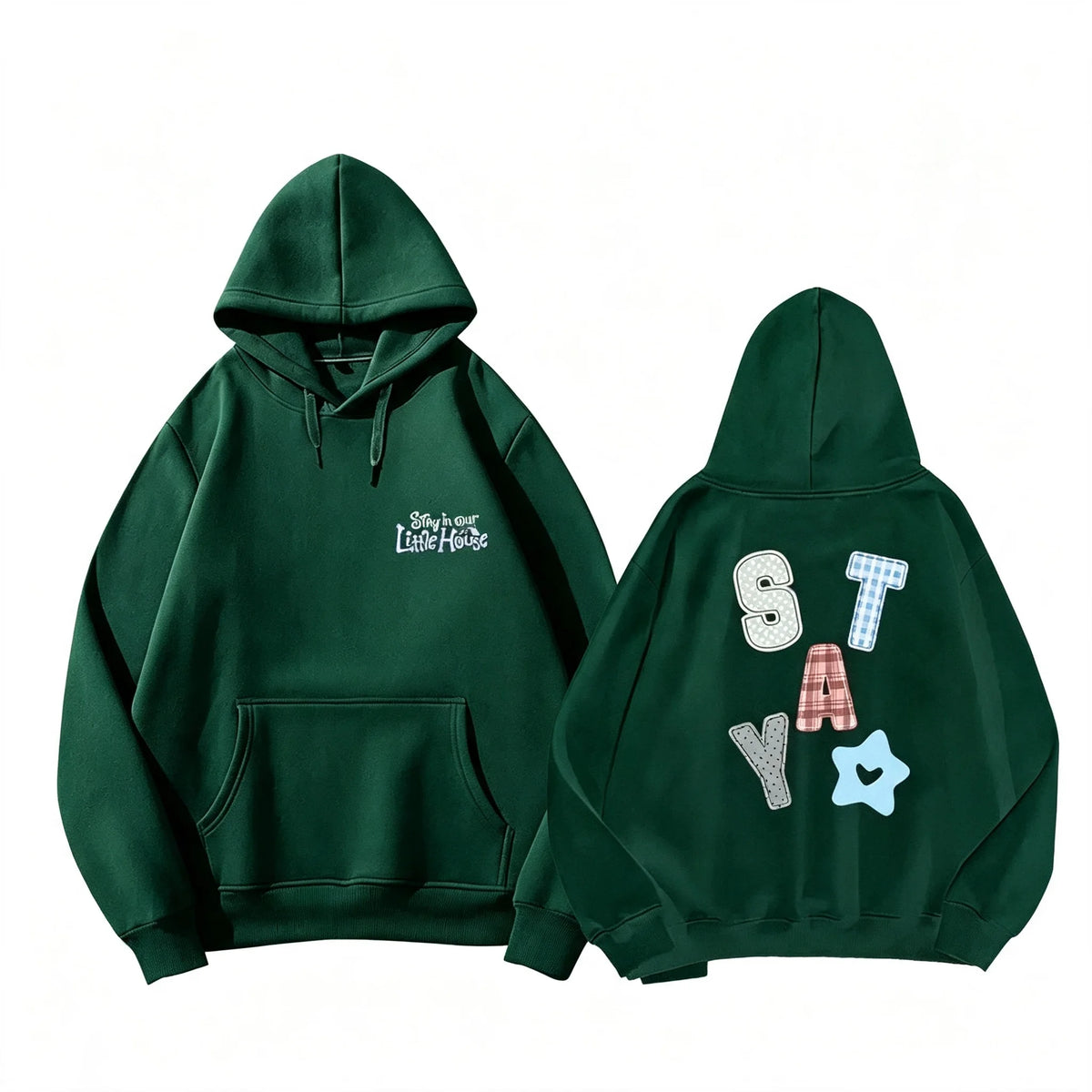 Hoodies STAY In Our Little House Kpop Fashion Star Same Letter Print Sweatshirt High Quality Cotton Thick T Shirt