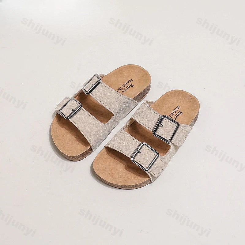 Children Sandals 2026 Girls Boys Summer New Fashion Korean Soft Sole Anti-slippery Versatile Kids Slippers Open-toe Beach Shoes