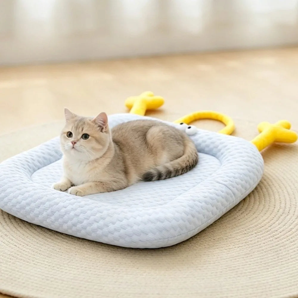 Pet Sleeping Pad Nonslip Dog Ice Beds Soft Comfortable Pet Cooling Mat Breathable Cool Mattress Summer