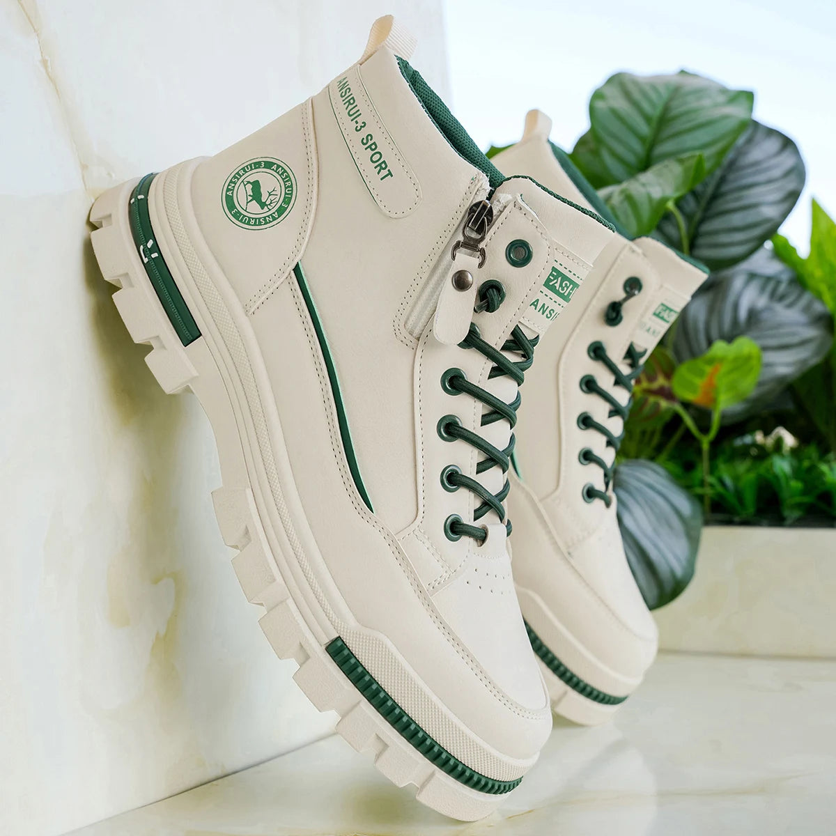 Men's high top denim boots, casual sports shoes, trendy and fashionable men's boots