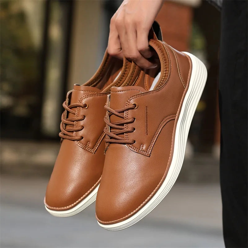2025 men's boots fashion simple walking shoes trend fashion wide toe casual shoes comfortable sports shoes
