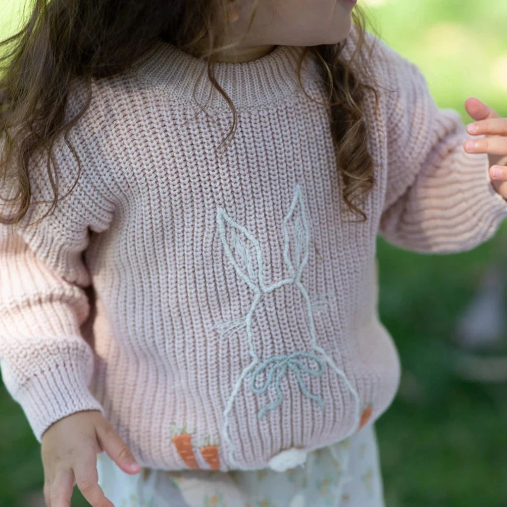 Kids Rabbit Sweater Oversized Cotton Bunny Sweatershirt Pullover Jumper Cute Children Outfits
