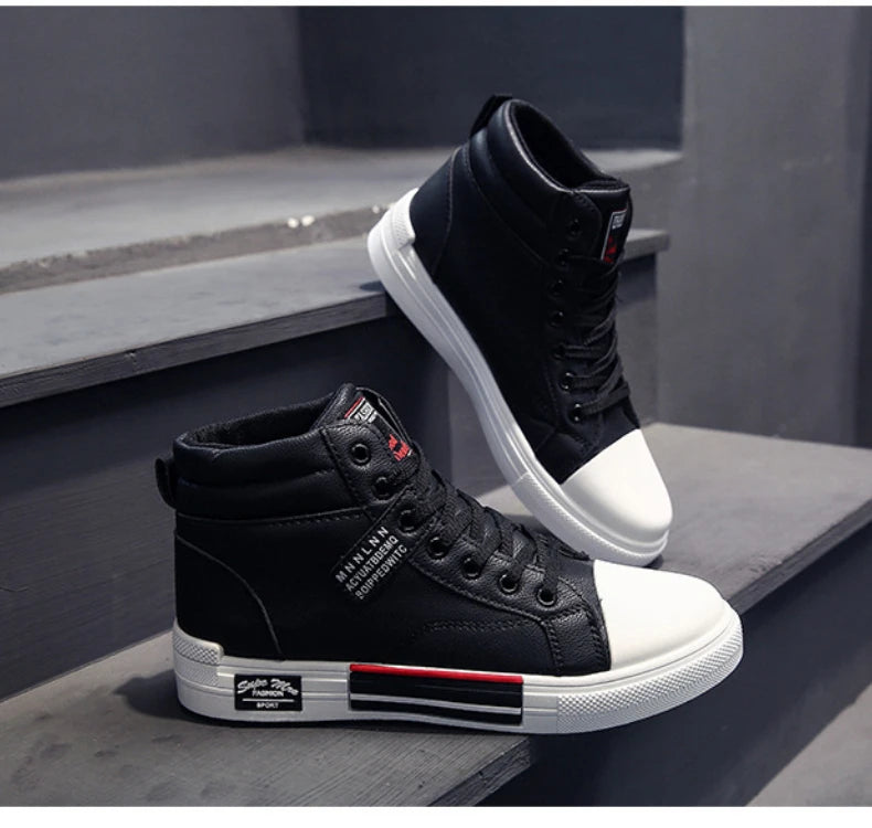 2025 New Breathable Soft Sole Men's Casual Sports Shoes Korean Fashion Student Jogging Shoes Youth Board Shoes