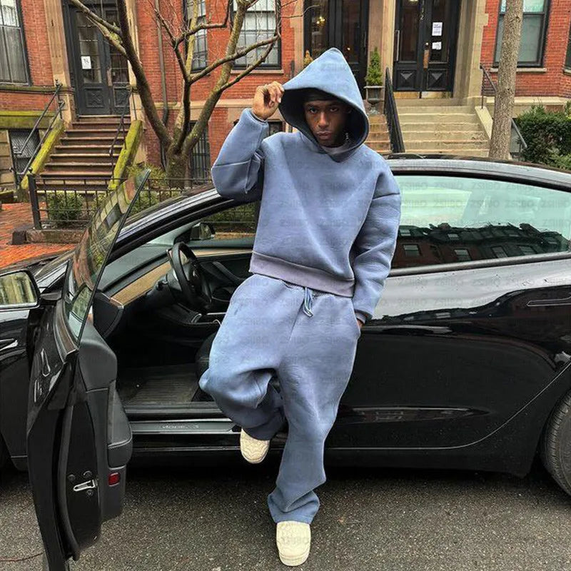 Solid Color Hoodie Y2K Hooded Long Sleeved Pullover Top Punk Street Retro Kpop Hip-hop Clothes Women Men Clothing Sweatpants emo