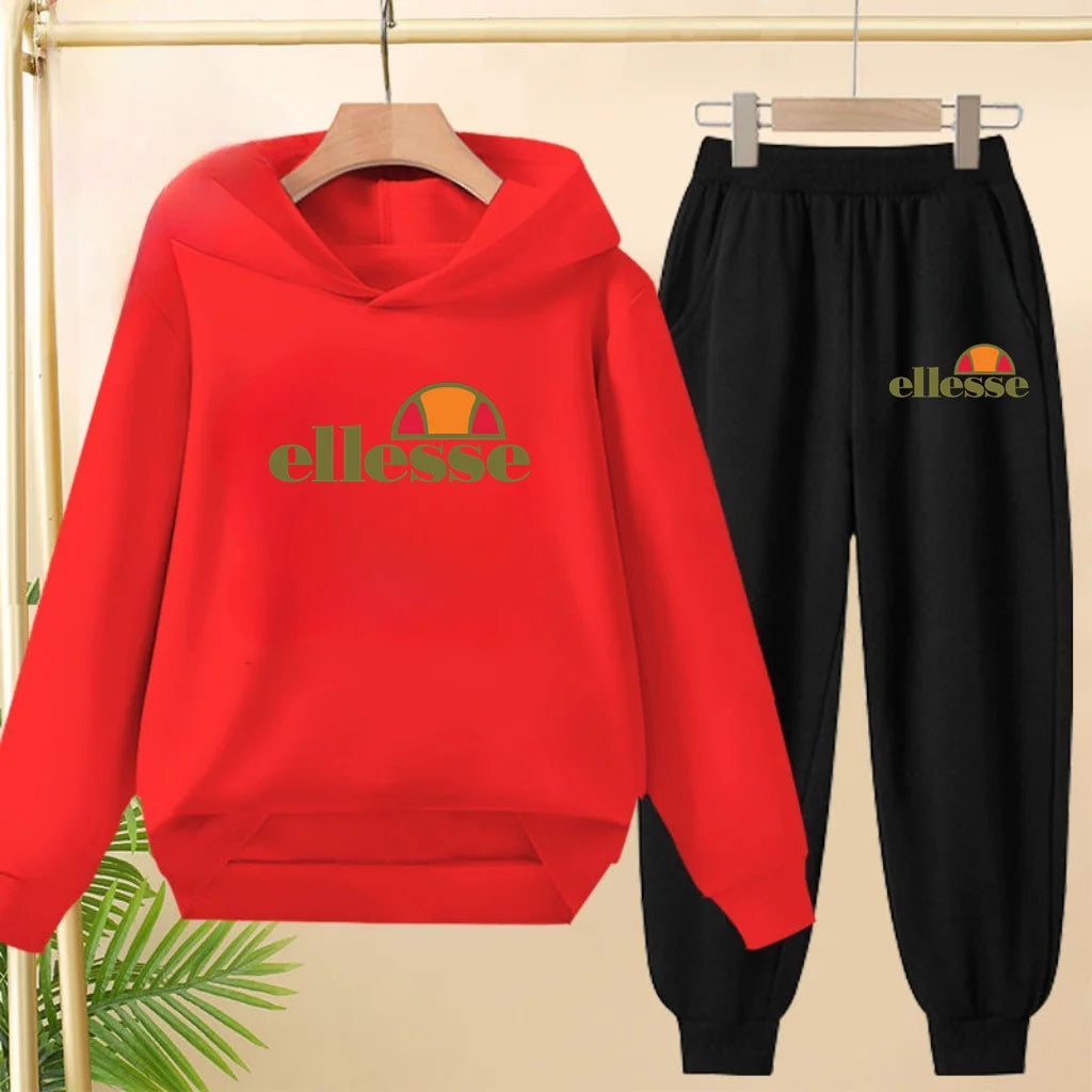 Kids Classic Fashion Top Letters Clothes Hoodie Girls Boy3-12Yrs Casual Sweatshirts+Pants Two-Piece Set Charming Coat Sports Set