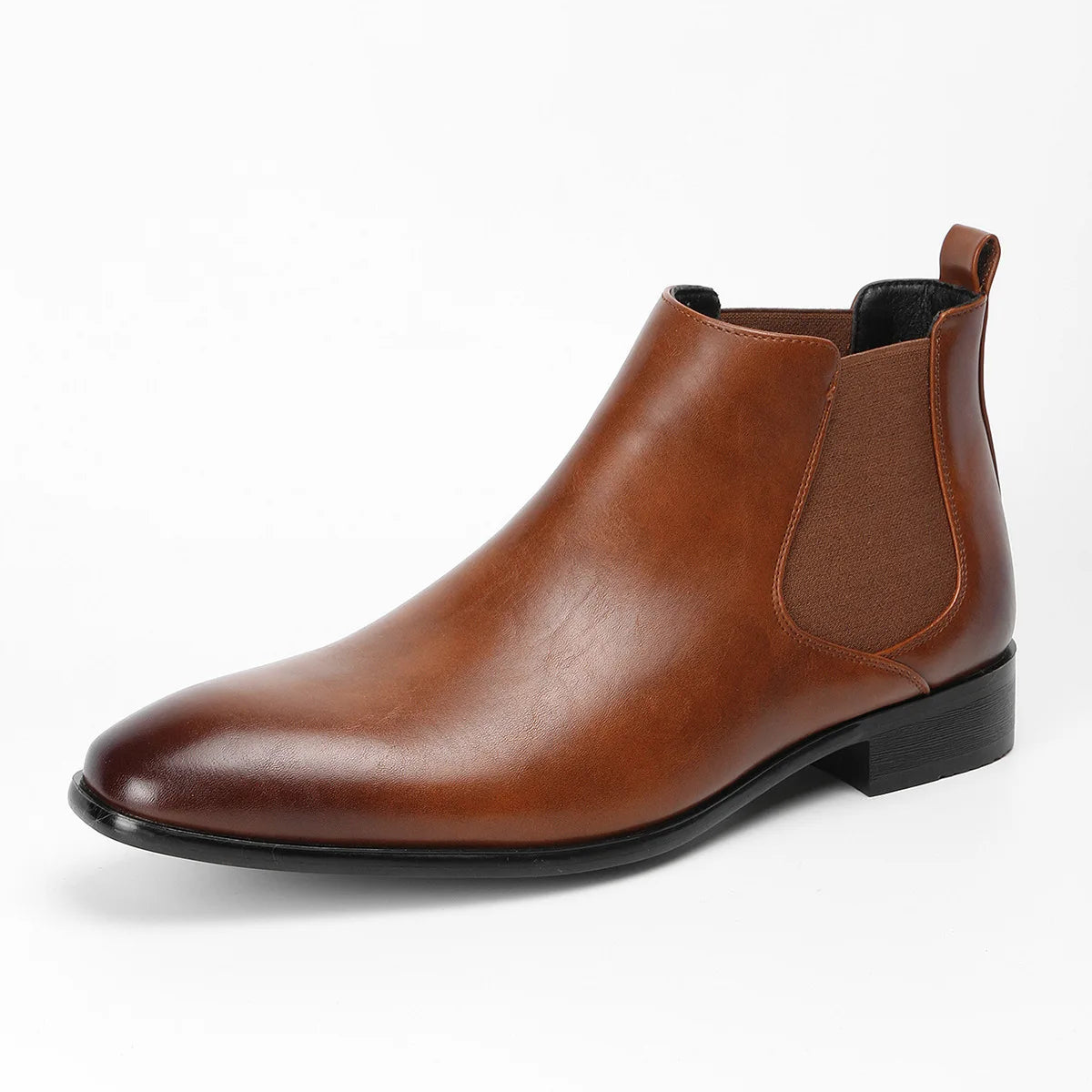 Men's Short Boots Winter Men's High-top Chelsea Boot New Small Square Head Fashion Men's Shoes Versatile Ankle Boots
