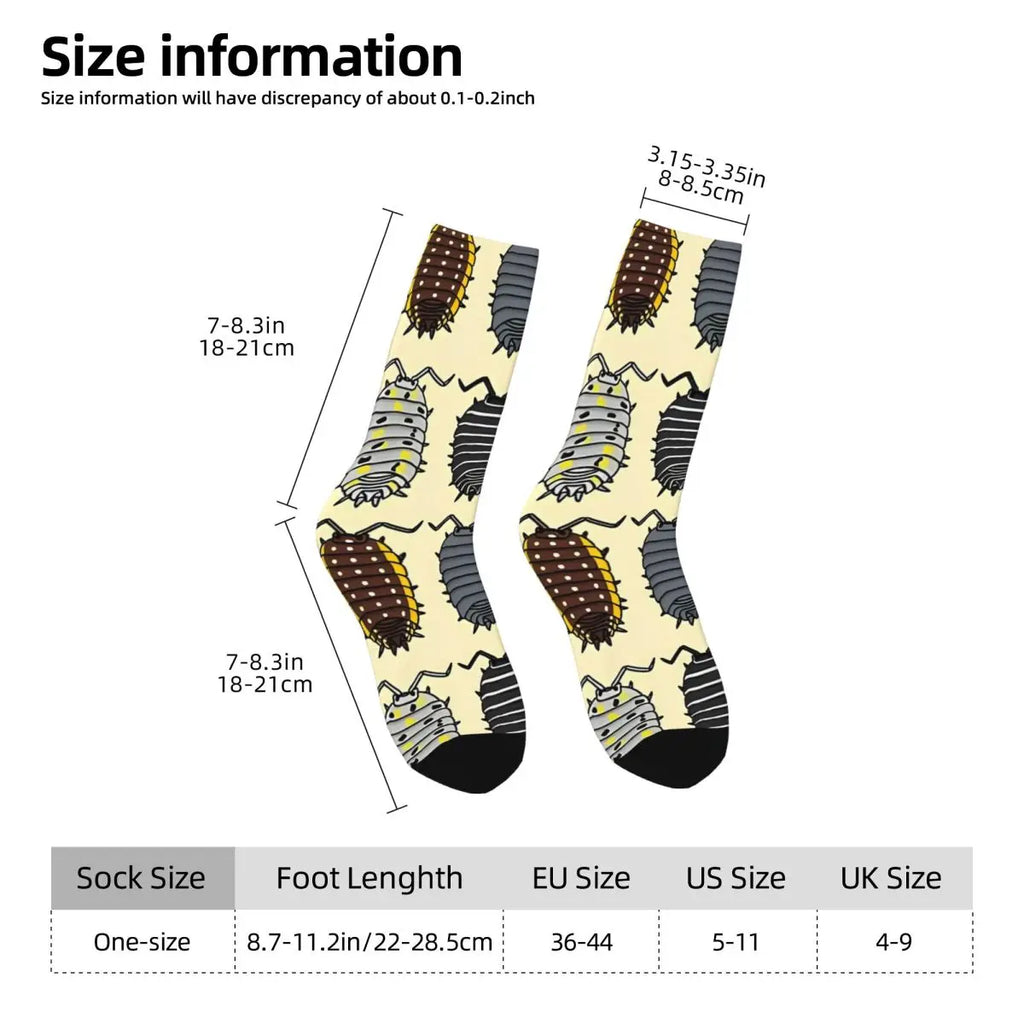 Isopods Insect Socks Animal Fashion Stockings Women Men Soft Outdoor Socks Winter Graphic Non Slip Socks