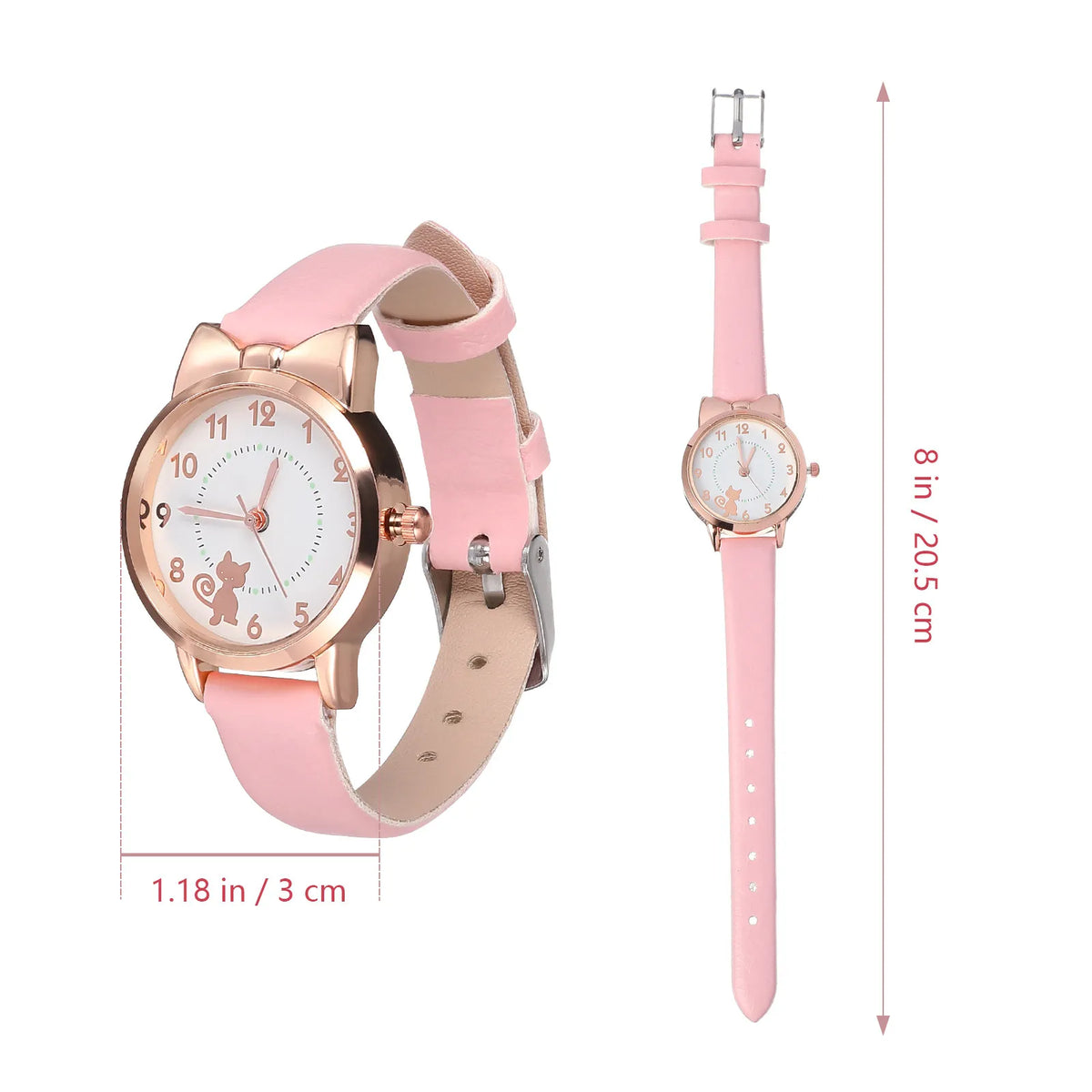 Childs Wrist Watch Kids Quartz Watch With Leather Strap Children's Watches Digital Cartoon Kids Modern Child's For Girls Dainty