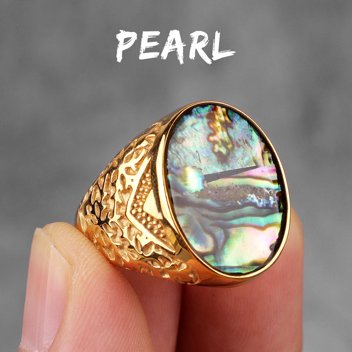 Stainless Steel Men Women Rings Pearl Simple Fashion Luxury Unique Trendy for Male Boyfriend Jewelry Creativity Gift Wholesale