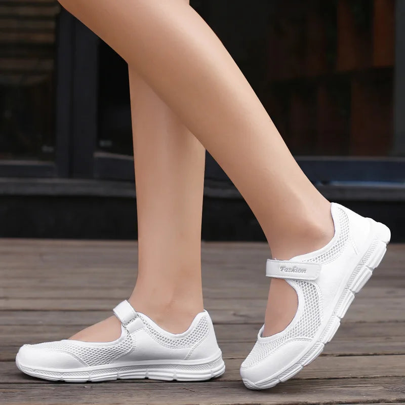 Women Sneakers Fashion Breathable Mesh Casual Flats Shoes Women Work Shoes Comfortable for Work Loafers Zapatos Para Mujer