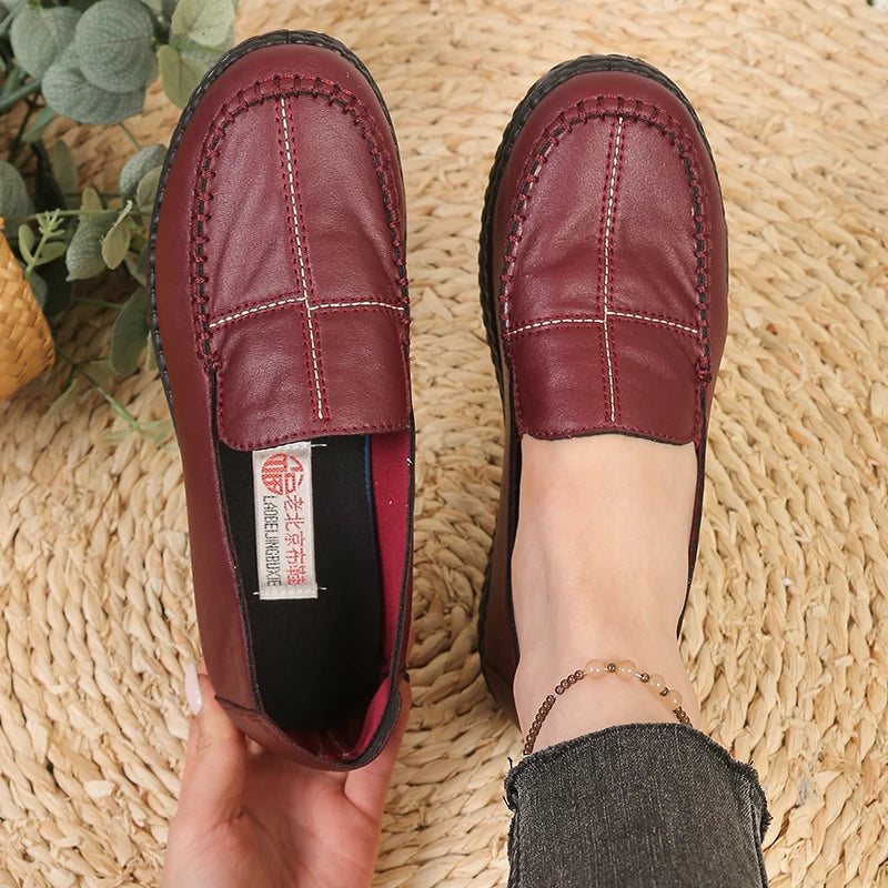 Women's Loafers, Women's Flat Shoes, lightweight Mom Shoes, Women's Casual Shoes, Durable Artificial Leather
