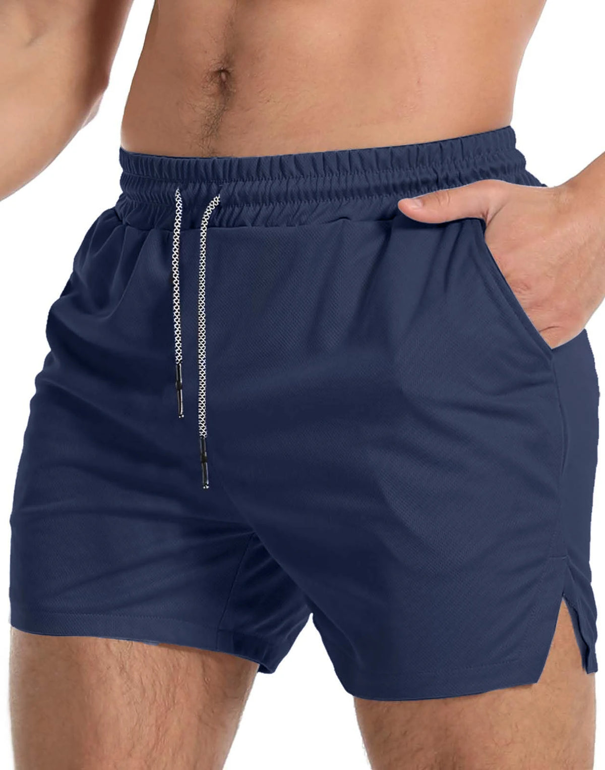 Men's sports shorts, fitness pants, casual running shorts, mesh quick-dry breathable training shorts for marathon