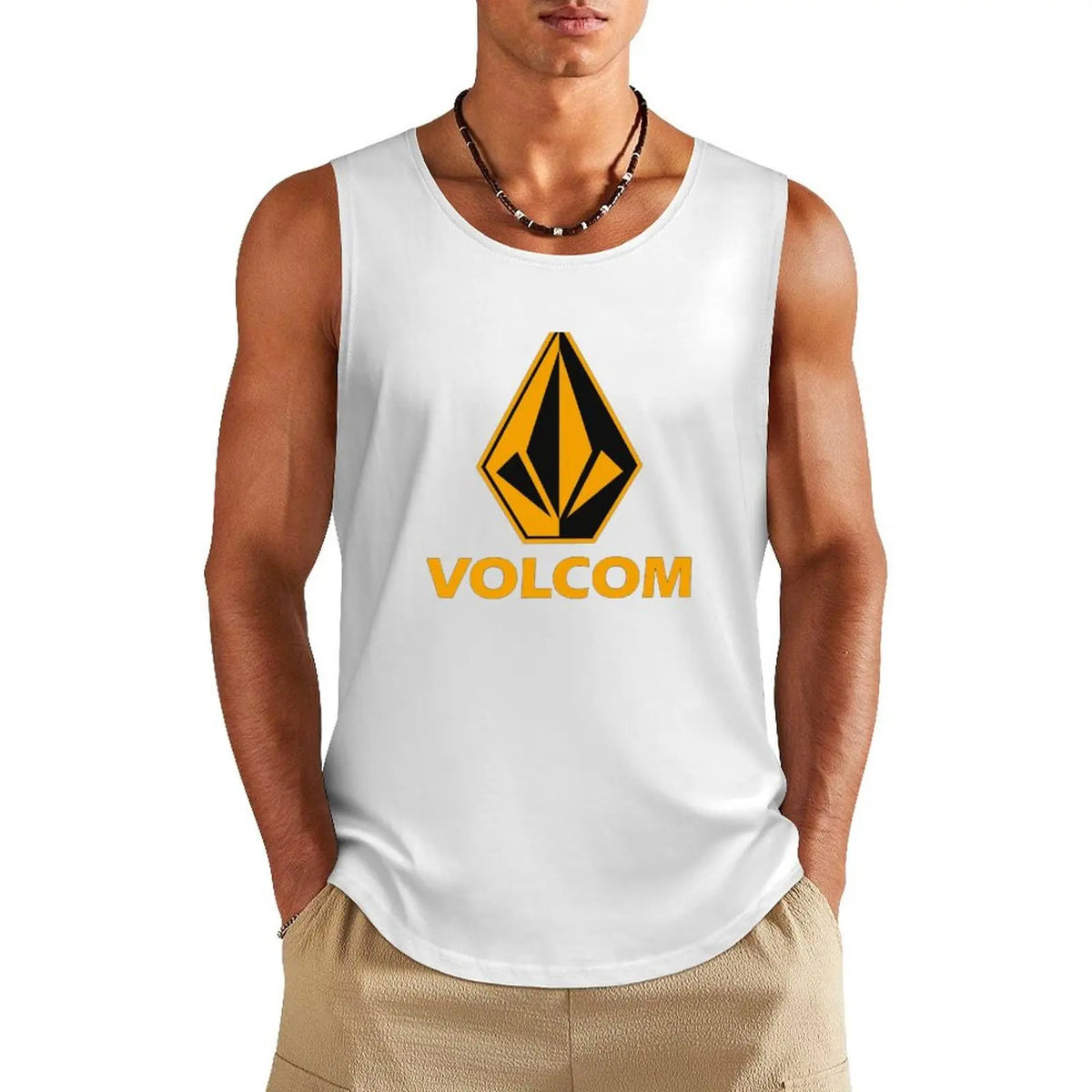 Men's fashion sports vest, beach surfing sleeveless T-shirt, summer leisure running fitness basketball vest