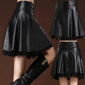 Women's PU Leather Skirt  New Ladies High-quality PU Leather Skirts A-line High Waisted Female Personality Super Hot Sexy