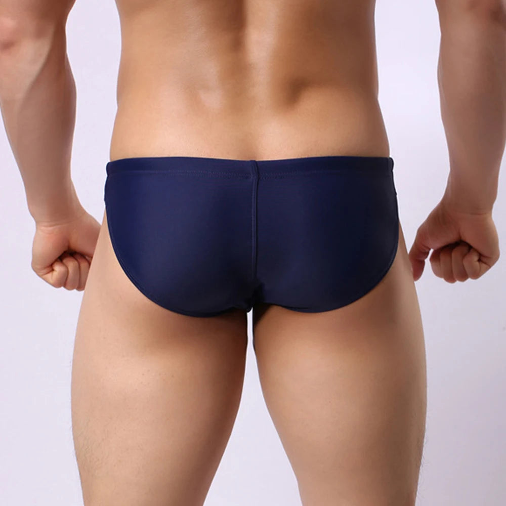 Men Sexy Low Waist Triangular Swimming Trunks Bikini Swimwear Thong Briefs Swimming Shorts Trunks Beach
