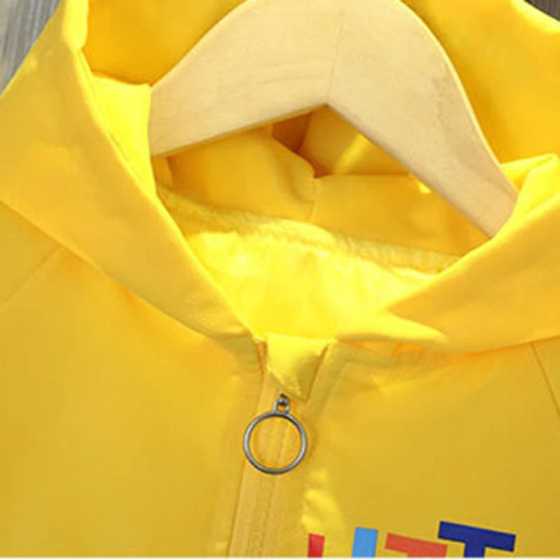 1 2 3 4 5 6 Years Baby Boys Jacket Spring Autumn Cute Dinosaur Children's Trench Coat Hooded Zipper Boys Outerwear Kids Clothes