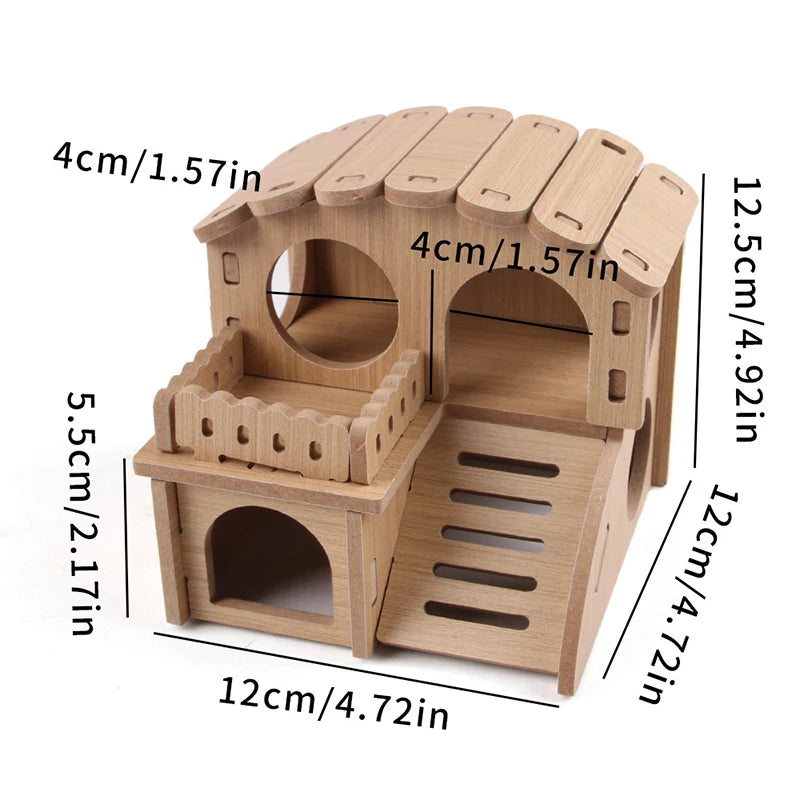 Pet Hamster Toys Wooden Bridge Seesaw Swing Toys Small Animal Activity Climb Toy DIY Hamster Cage Accessorie