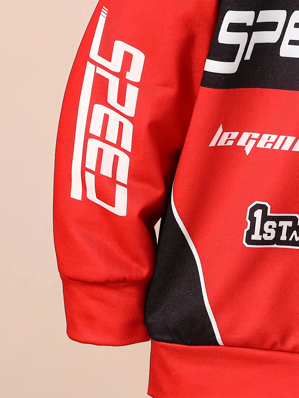 Trendy Kids' Racing Element Hoodie & Pants - Street Style Tracksuit