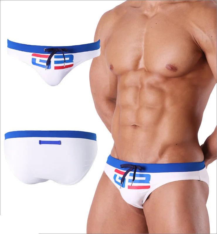 Men's Swimwear Swim Briefs, Men's Swimming Trunks, Bathing Shorts, Beach Shorts, Low Waist, Sexy Gay Wear