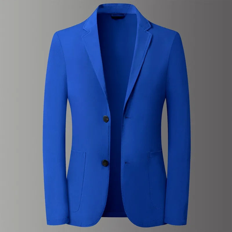Men Lightweight Suit Sun Protection Clothing Spring Summer Thin Mens Blazer Ice Silk Jacket Smart New Casual Male Suit Coat