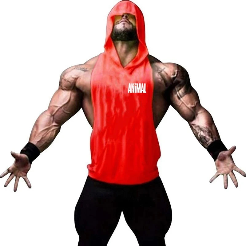 Men's Vest Sleeveless Sweatshirt Gym Top Men Man Sleeveless Shirt Bodybuilding Fitness Clothing T-shirt Singlets Singlet Clothes