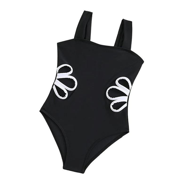 2025 Summer Children Girl Swimwear Cute Girls One-Piece Swimsuit for 8-12 Years Kids Bathing Suit Beach Wear Children's Clothes