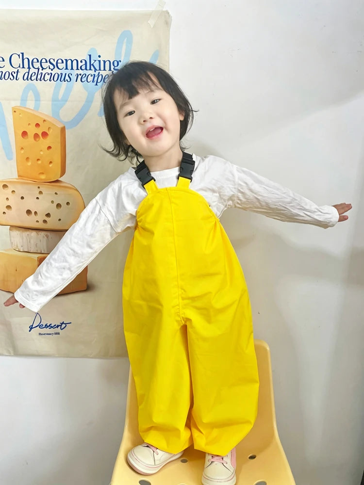 Kids Jumpsuit For Boys Toddler Outdoor Clothes Waterproof Rain Pants Baby Girl Overalls For Children