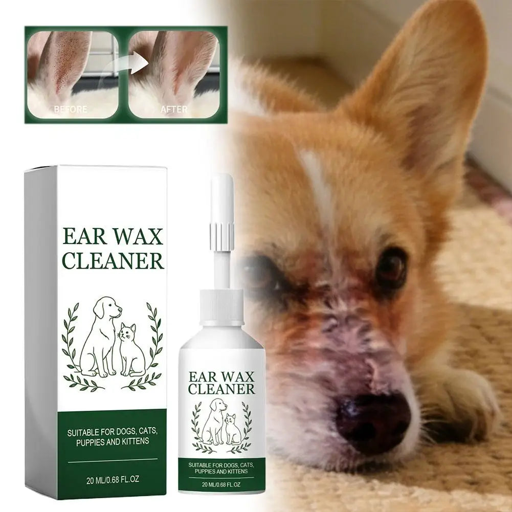 Pet Ear Cleaner Solution Deep Cleaning For Dogs Cats Puppies Kittens Removes Ear Wax Relieves Itching And Eliminates Bad Odor