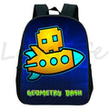 Children Backpack Anime Small Bookbag Kids Cartoon School Bags  Angry Geometry Dash Kindergarten Backpacks Boys Girls Rucksack