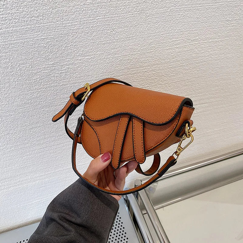 Fashion Children's Bags Ins Girls Niche Messenger Bag Retro Portable Saddle Bag Baby Kids Shoulder Bag Accessories Handbag BM092