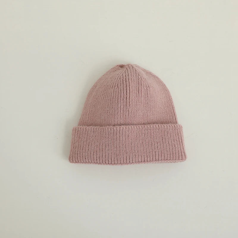 Candy Color Kids Hat For Girls Boys Autumn Winter Baby Beanie Kids Cap Elastic Warm Knitted Children Hats Solid Color Baby Hat