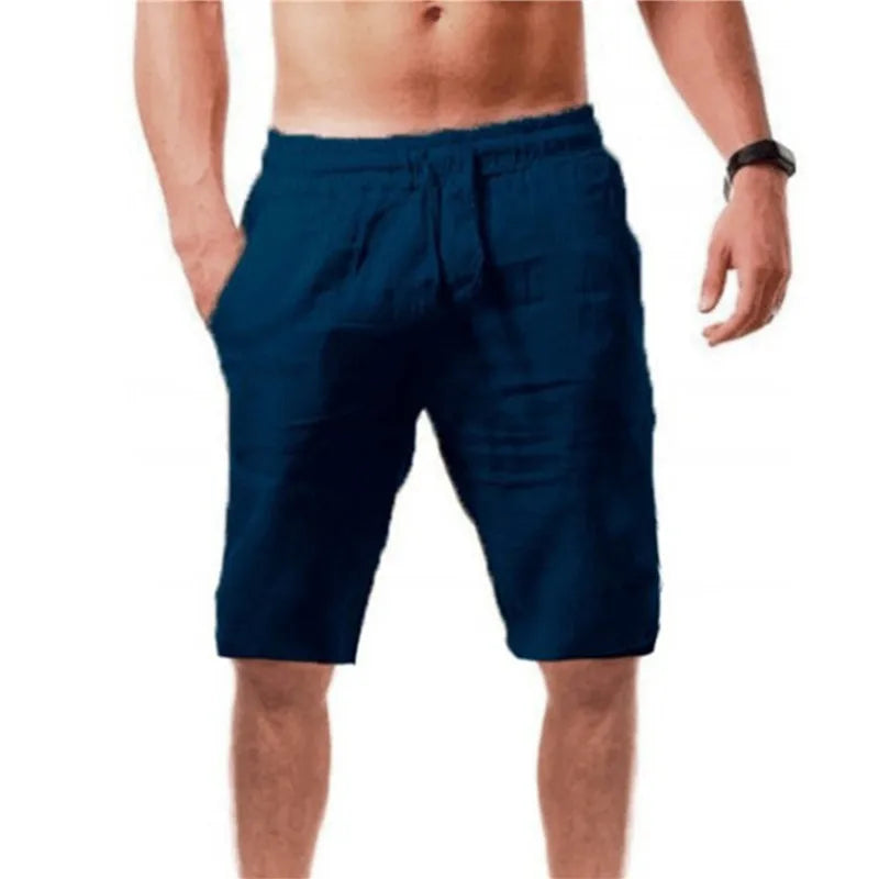 2026 new Men's Cotton Shorts Pants Male Summer Breathable Solid Color Short Trousers Fitness Streetwear S-3XL
