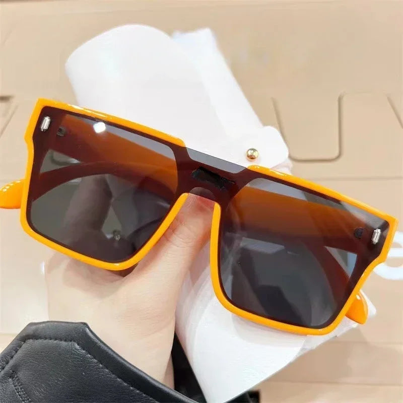 Korean Style Kids Sunglasses Children Boy Girl Retro Cute Square Frame Sun Glasses UV400 Eyewear