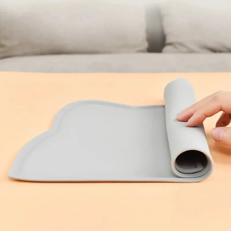 Silicone Pet Feeding Mat – Non-Stick, Waterproof, Anti-Spill Tray Pad for Dog & Cat Bowls