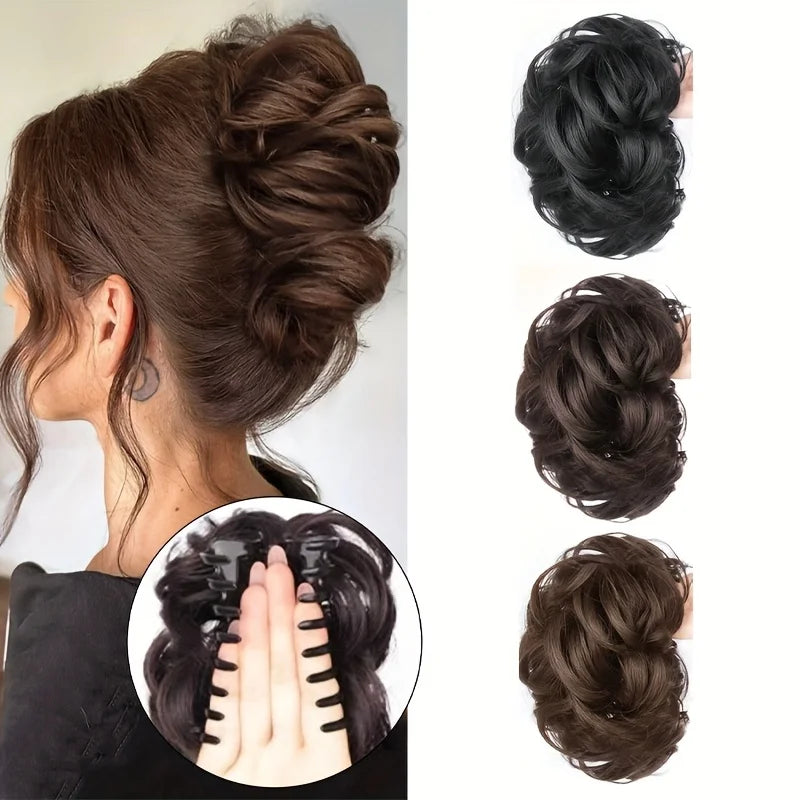 Women's elegant grip clip is simple and easy to wear, synthetic wigs are suitable for everyday wear