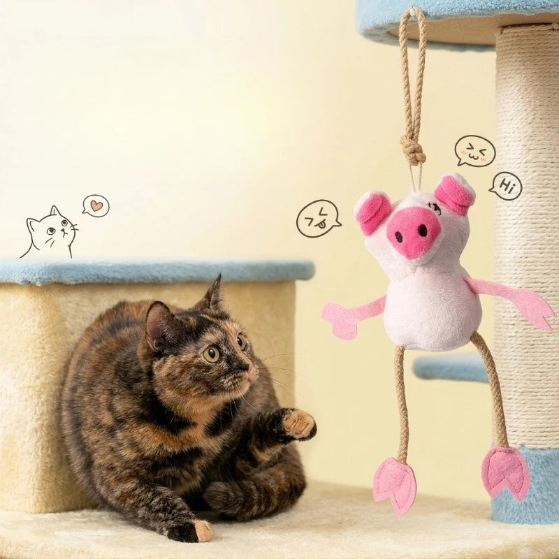 Cat Dog Toys Sound Interactive Plush Pig Pet Products Large And Small Dog Chew Squeak Toy Puppy Teething Cleaning Pet Supplies