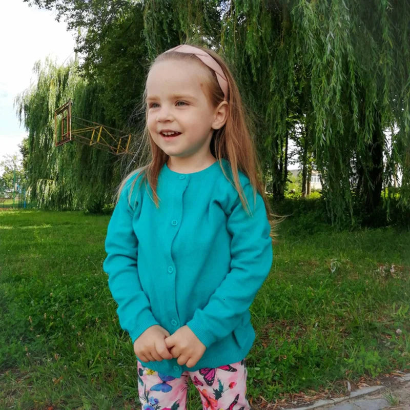 Girls Cardigan Baby Children Knitted Cardigan Sweater Boys Girls Candy Color Clothing Kids Spring Autumn Outer Wear