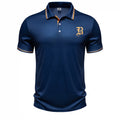 Men's Casual Chest Letter Polo Summer Fashion Top Outdoor Sports Polo  Outdoor Clothing Breathable Quick-Dry Tee for Men