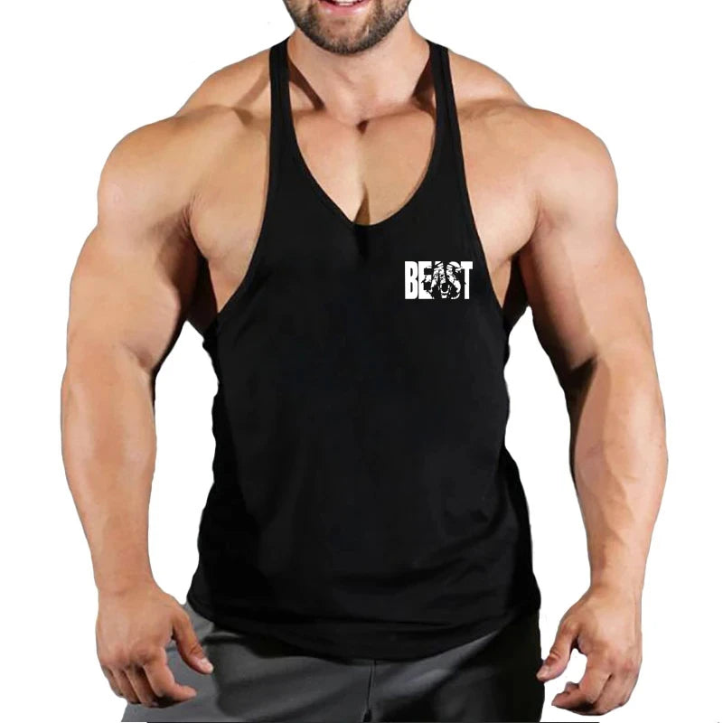 Men's Vest Sportswear Singlet Brand Vests Bodybuilding and Fitness Stringer Singlets Undershirt Man Clothing Muscular Shirt Gyms