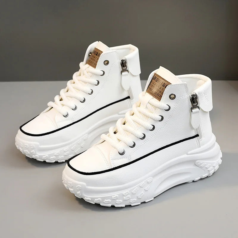 2025 New Women Sneakers Luxury Fashion High Top Women Boots Platform Casual Shoes Outdoor Running Shoes for Women Tenis De Mujer