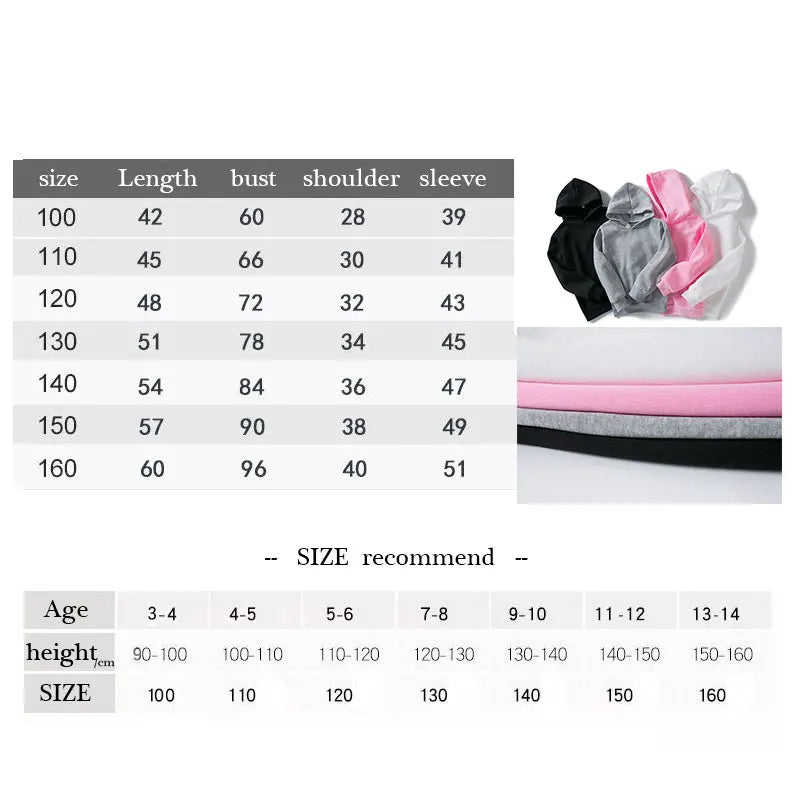 2026 New Arrival Children's Fashion Kids Boy Hoodies Girls Casual Hoodies Sweatshirt Kids Solid Color Hoodies Sweatshirt