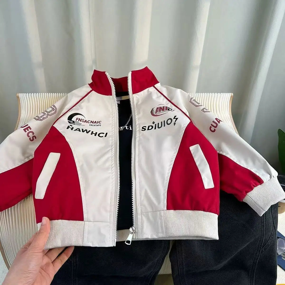 Korean Version Boys Jacket Children's Spring and Autumn Motorcycle Suit New Boys' Sports Jacket Children Clothing Baby Outerwear