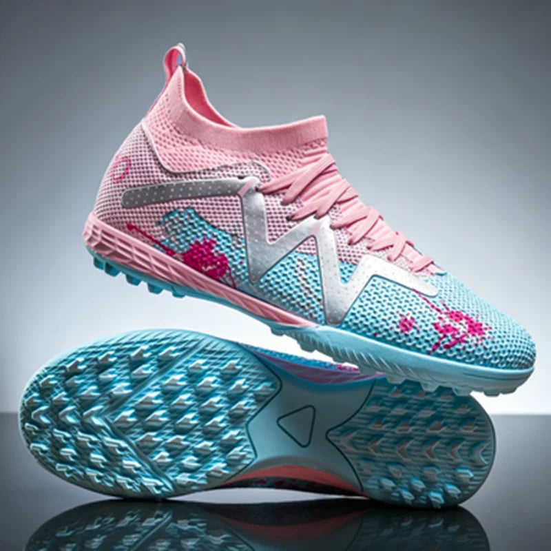 New Men Women Football Shoes Outdoor Competitions Training Soccer Shoes Comfort Breathable Long Nails Anti Slip Sneakers